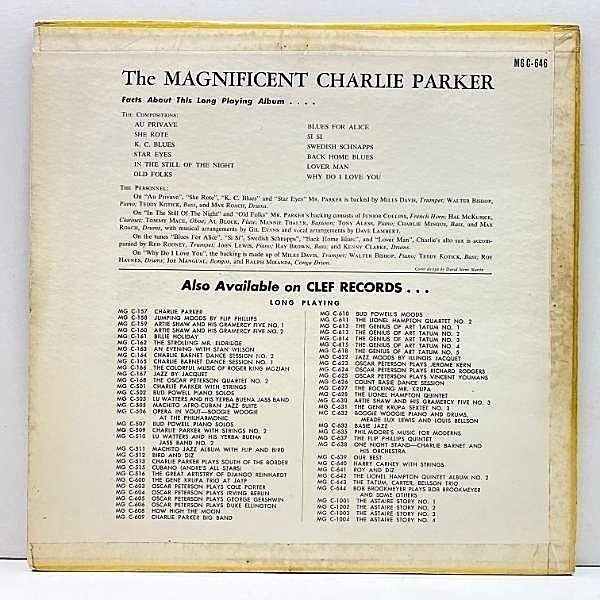 ★廃盤　チャーリー・パーカー　マーキュリー&クレフ　10インチLPコレクション CHARLIE PARKER / Charlie Parker With Strings (10) / Mercury