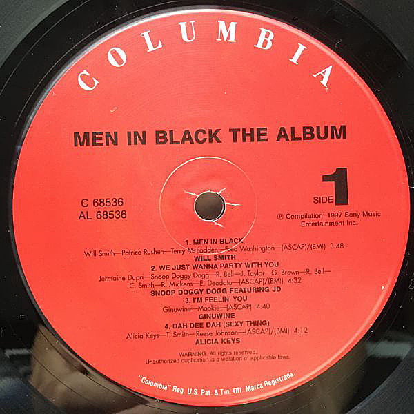 MEN IN BLACK アナログ盤 VARIOUS / Men In Black - The Album (O.S.T.) (LP) / Columbia