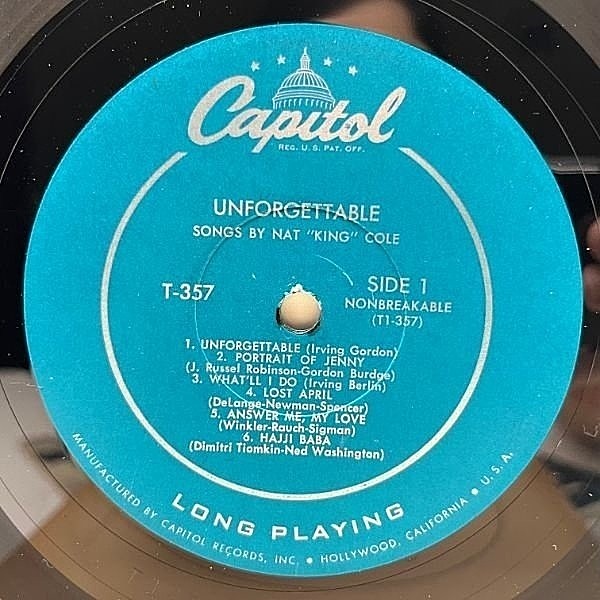 稀少USオリジナル】Nat KingColeUnforgettableレコード