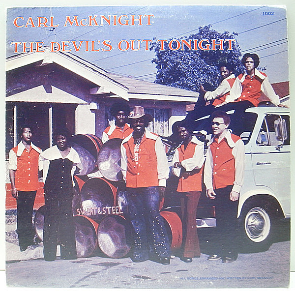 レコードメイン画像：【カリプソ・ファンク／レアグルーヴ】USオリジナル CARL McKNIGHT The Devil's Out Tonight (West Side Boys) MR刻印 FUNKY STEELPAN LP
