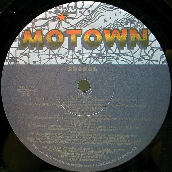 【2LP US R&B 】SHADES Same ('97 Motown) SHADES / Shades (LP) / Motown | WAXPEND RECORDS