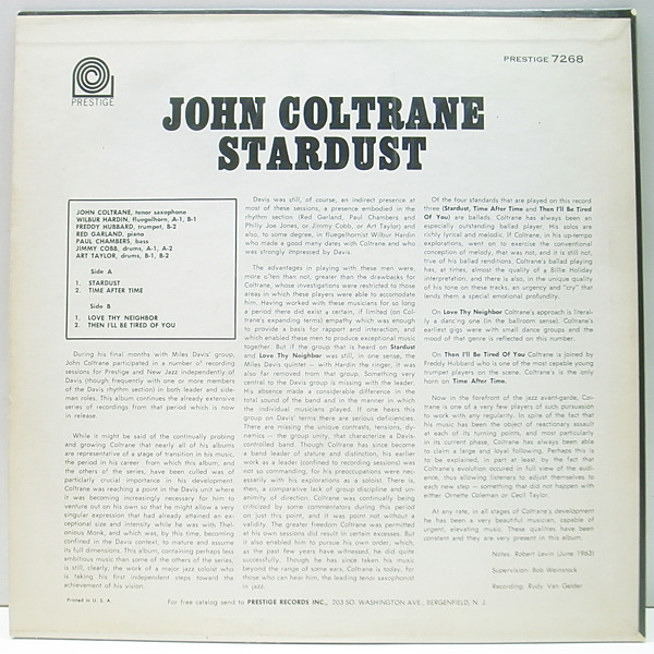 JOHN COLTRANE / Stardust (LP) / Prestige | WAXPEND RECORDS