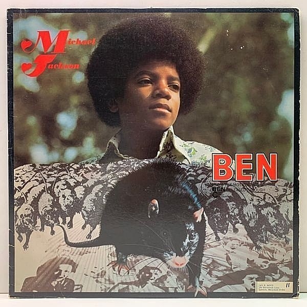 レコードメイン画像：【削除前 初回オンリー 鼠 ネズミ RAT Cover】USオリジナル MICHAEL JACKSON Ben ('72 Motown) マイケル・ジャクソン／ベンのテーマ LP