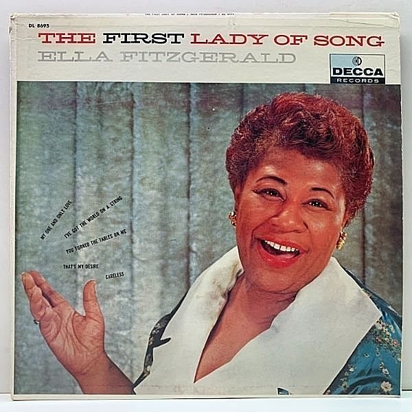 レコードメイン画像：レアな美盤!! FLAT MONO 深溝 USオリジナル ELLA FITZGERALD The First Lady Of Song ('58 Decca) エラの名唱群を収めたシングル集