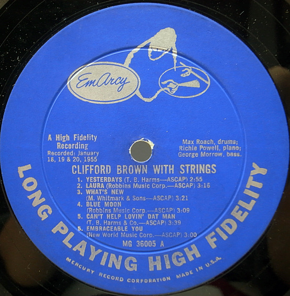 CLIFFORD BROWN / With Strings (LP) / EmArcy | WAXPEND RECORDS