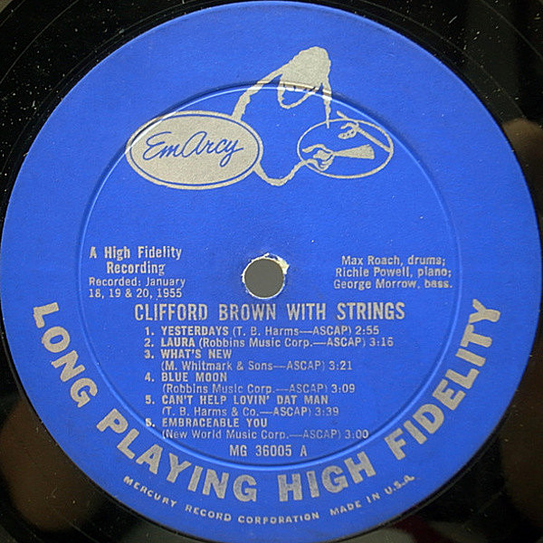 CLIFFORD BROWN / With Strings (LP) / EmArcy | WAXPEND RECORDS