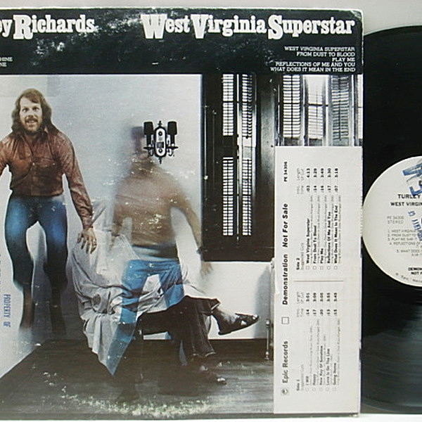 レコードメイン画像：プロモ 美盤 USオリジナル TURLEY RICHARDS West Virginia Superstar ('76 Epic) ブルーアイド・ソウル AOR