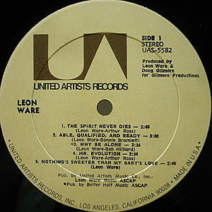 LEON WARE / Same (LP) / United Artists | WAXPEND RECORDS