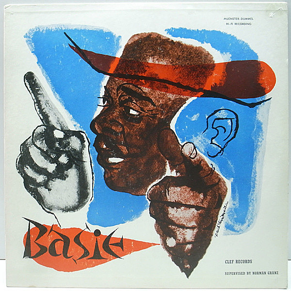 レコードメイン画像：美盤!音抜群! 1st Clef 黒ツヤ 深溝 MONO オリジナル COUNT BASIE Basie (MG C-666) DSM, David Stone Martin | Thad Jones, Freddie Green