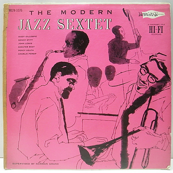 レコードメイン画像：良盤!! 1st Norgran 黄ラベ 深溝 MONO オリジナル MODERN JAZZ SEXTET / DIZZY GILLESPIE, JOHN LEWIS, PERCY HEATH, SONNY STITT ほか