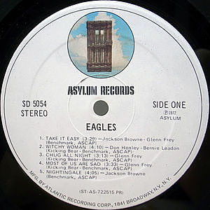 easy moments レコード　USオリジナル EAGLES / Same (LP) / Asylum | WAXPEND RECORDS