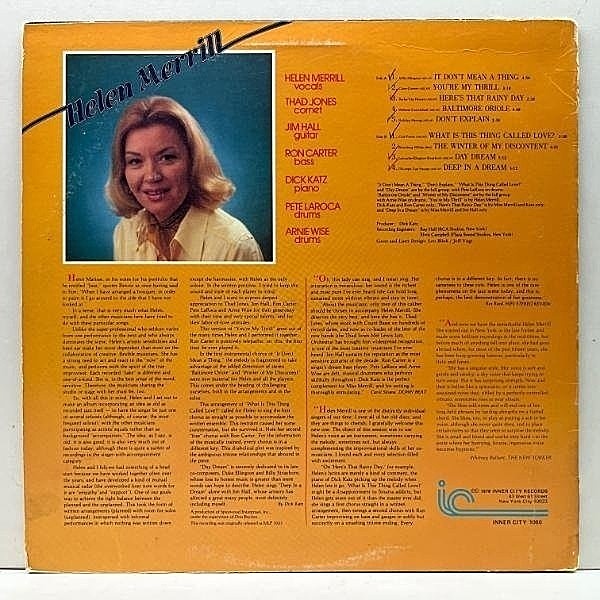 ヘレン・メリル ジャズレコードコレクション HELEN MERRILL / Something Special (LP) / Inner City