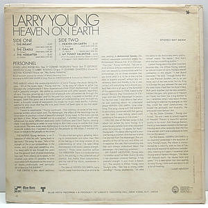 『ヘヴン・オン・アース』LARRY YOUNG Larry Young – Heaven On Earth – Vinyl (LP, Album), 1969