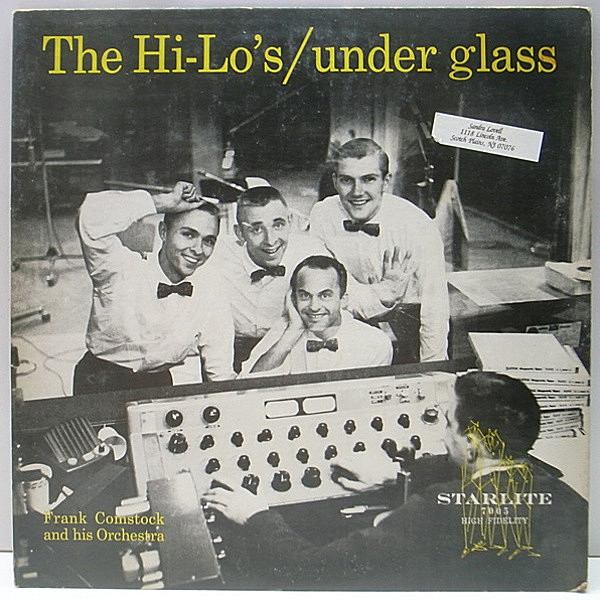 レコードメイン画像：レア 初回Starlite MONO オリジナル HI-LO'S Under Glass ハイローズ | 男声四重唱 & ソロも素晴らしいロマンチックな'56年作品