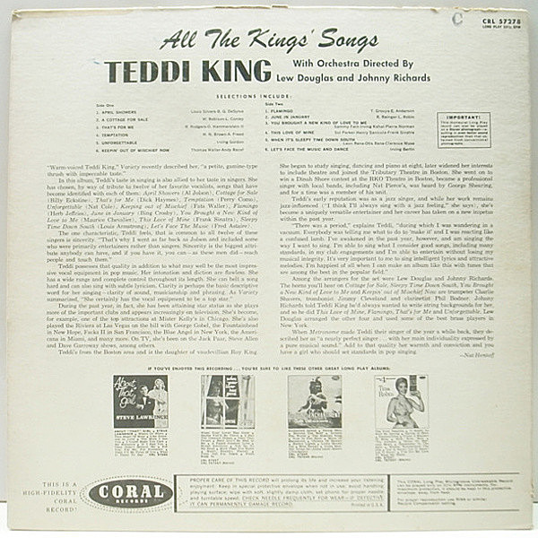 TEDDI KING / All The King's Songs (LP) / Coral | WAXPEND RECORDS