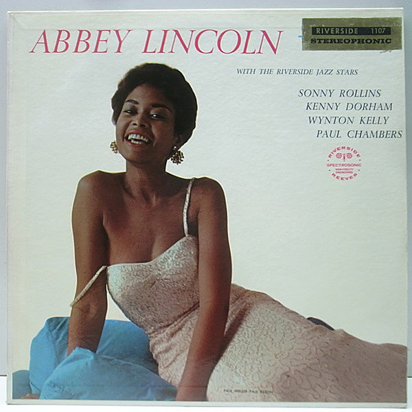 レコードメイン画像：レアな美品!! 完全オリジナル ABBEY LINCOLN That's Him (Riverside RLP 1107) 1st INC無し 黒大 深溝 Kenny Dorham, Sonny Rollins ほか