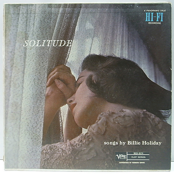 レコードメイン画像：MONO 深溝 トランペッター BILLIE HOLIDAY Solitude ('57 Verve) ビリー・ホリディ屈指の名盤 Oscar Peterson, Barney Kessel ほか