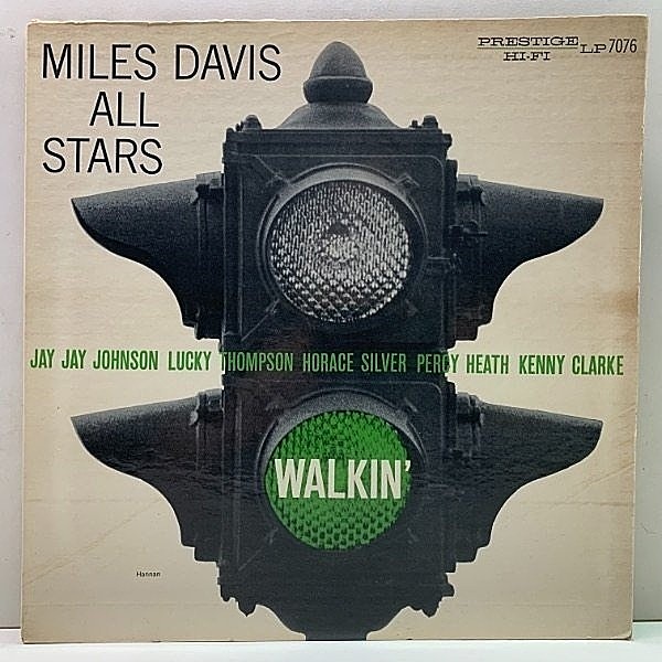 レコードメイン画像：レアな良好盤!! MONO 手書きRVG 深溝 MILES DAVIS Walkin' (Prestige 7076) NJ, 2nd | J.J. JOHNSON, HORACE SILVER, PERCY HEATH ほか