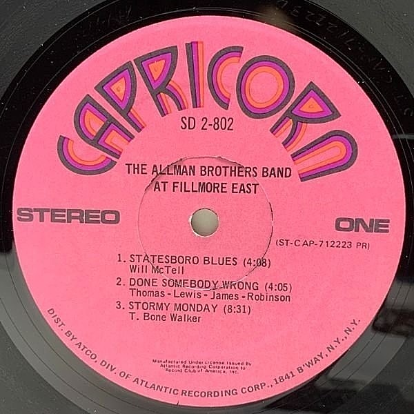 The Allman Brothers Band 熱風 ライヴ 2枚組 レコード The Allman Brothers Band 熱風 ライヴ 2枚組 レコード