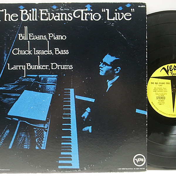 レコードメイン画像：レア!! プロモ 黄ラベ USオリジナル BILL EVANS TRIO Live ('71 Verve) ピアノトリオ '64年ライヴ 高音質 Wally Haider 録音