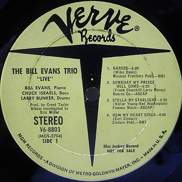 BILL EVANS / Live (LP) / Verve | WAXPEND RECORDS