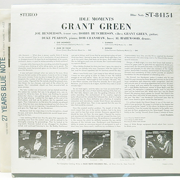 GRANT GREEN / Idle Moments (LP) / Blue Note | WAXPEND RECORDS