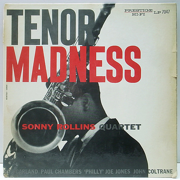 レコードメイン画像：激レア FLAT 1st NYC 完全オリジナル SONNY ROLLINS Tenor Madness (Prestige 7047) 手書きRVG 深溝 MONO コーティング 概ね良好！