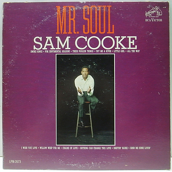 レコードメイン画像：US MONO ニッパー 銀文字 深溝 SAM COOKE Mr. Soul ('63 RCA Victor) スタンダード集 名作 PLAYS FINE!!