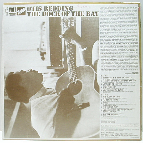 ■USオリジナル盤■OTIS REDDING ■オーティス・レディング ■The OTIS REDDING / The Dock Of The Bay (LP) / Volt | WAXPEND RECORDS