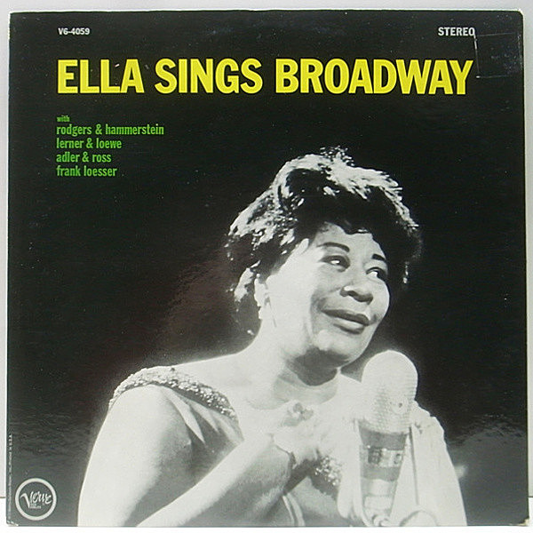 レコードメイン画像：良好!! 1st 濃黒Tラベ USオリジナル ELLA FITZGERALD Ella Sings Broadway ('63 Verve) Marty Paich アレンジ