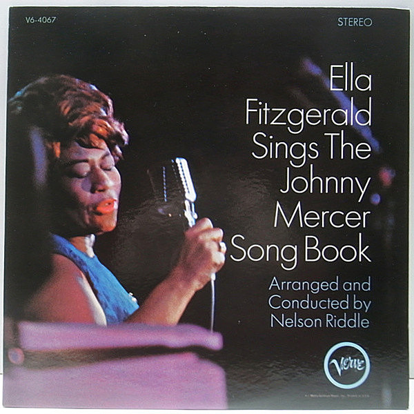 レコードメイン画像：美品 1st 濃黒Tラベ USオリジナル ELLA FITZGERALD Sings The Johnny Mercer Song Book ('64 Verve) Nelson Riddle アレンジ