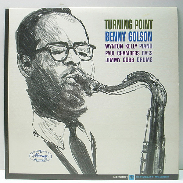 レコードメイン画像：レア MONO 1st 黒ラベル 深溝 USオリジナル BENNY GOLSON Turning Point ('63 Mercury) Wynton Kelly, Paul Chambers, Jimmy Cobb