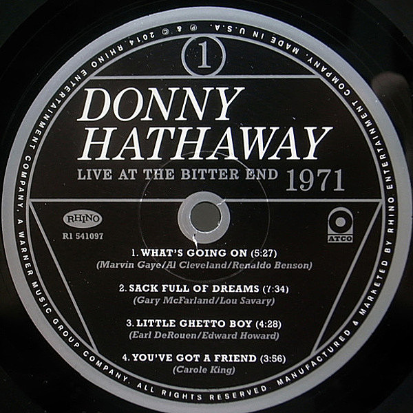 【限定RSDライブ2枚組】ダニー・ハサウェイ　ビター・エンド・ライブ1971 DONNY HATHAWAY / Live At The Bitter End 1971 (LP) / ATCO