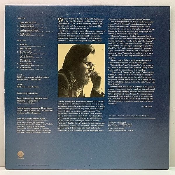 BILL EVANS / Eloquence (LP) / Fantasy | WAXPEND RECORDS