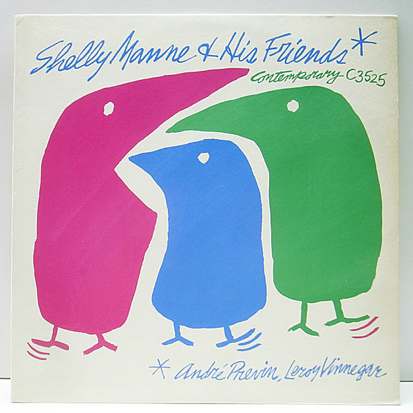 レコードメイン画像：良好品!! 初版 3色刷り MONO 深溝 US 完全オリジナル SHELLY MANNE & HIS FRIENDS (Contemporary C3525) ANDRE PREVIN, LEROY VINNEGAR