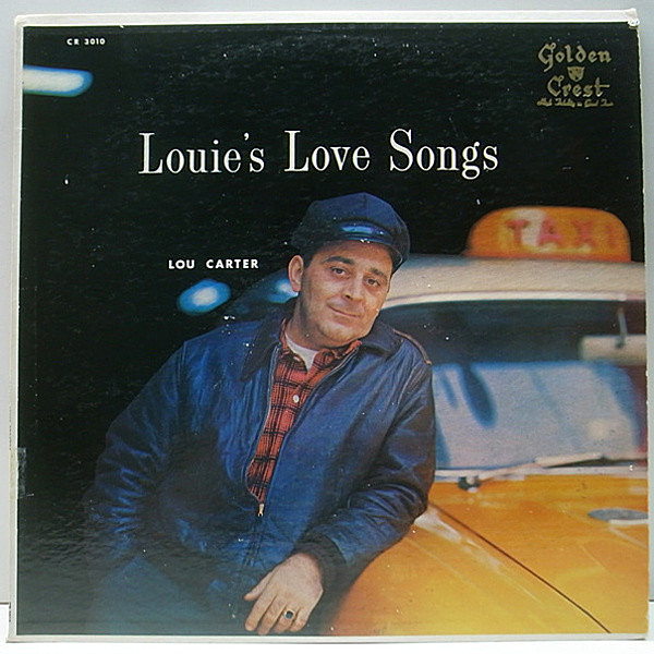 レコードメイン画像：FLAT MONO オリジナル LOU CARTER Louie's Love Songs ('57 Golden Crest) スウィンギーな伴奏ともに最高にウォーミングな好盤！