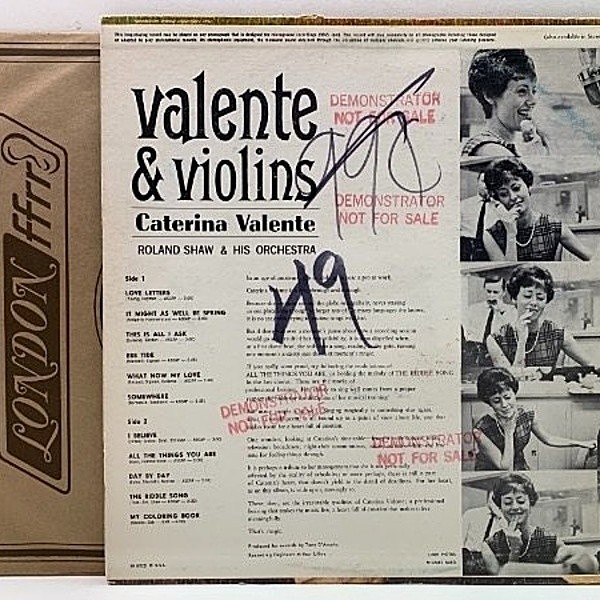 CATERINA VALENTE / Valente & Violins (LP) / London | WAXPEND