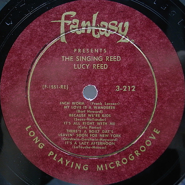 ルーシーリード ウィズ ビル・エヴァンス　レコード(赤盤) LUCY REED / The Singing Reed (LP) / Fantasy | WAXPEND RECORDS