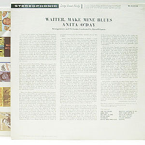 ANITA O'DAY / Waiter, Make Mine Blues (LP) / Verve | WAXPEND RECORDS ANITA O'DAY / Waiter, Make Mine Blues (LP) / Verve | WAXPEND RECORDS