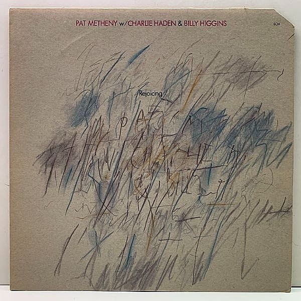 レコードメイン画像：良好盤!! 半透明仕様 USオリジナル PAT METHENY, CHARLIE HADEN, BILLY HIGGINS Rejoicing ('84 ECM) パット・メセニーのギタートリオ編成