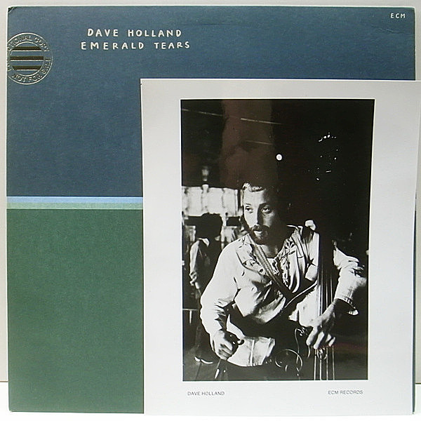 レコードメイン画像：PROMO ONLY 写真＆バイオ RL刻印 (BOB LUDWIG) オリジナル DAVE HOLLAND Emerald Tears ('78 ECM) デイヴ・ホランド・ソロ LP 美品