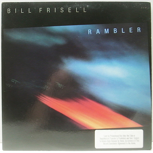 レコードメイン画像：プロモ 美盤 USオリジナル BILL FRISELL Rambler ('85 ECM) ビル・フリーゼル LP | Kenny Wheeler, Bob Stewart, Paul Motian