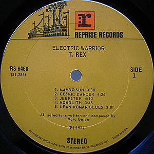 T. REX / Electric Warrior (LP) / Reprise | WAXPEND RECORDS