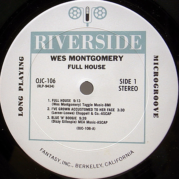 WES MONTGOMERY / Full House (LP) / Riverside | WAXPEND RECORDS