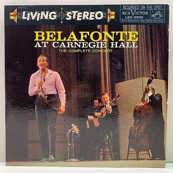 レコードメイン画像：美品【優秀録音 LIVING STEREO】高音質 US 完全オリジナル HARRY BELAFONTE At Carnegie Hall ('59 RCA) 米 ステレオ 初回プレス 2LP