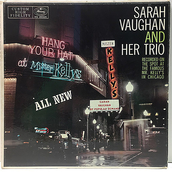 レコードメイン画像：美盤!! USオリジナル MONO 黒銀ラベル 深溝 SARAH VAUGHAN AND HER TRIO At Mister Kelly's ('58 Mercury) Roy Haynesトリオとの絶品ライヴ