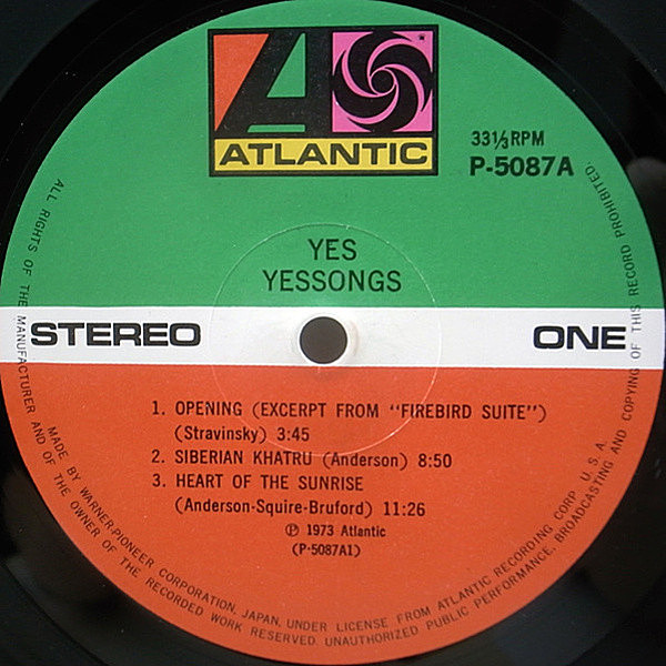 YES / Yessongs (LP) / Atlantic | WAXPEND RECORDS