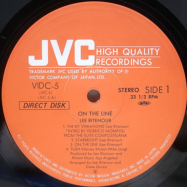 LEE RITENOUR / On The Line (LP) / JVC | WAXPEND RECORDS