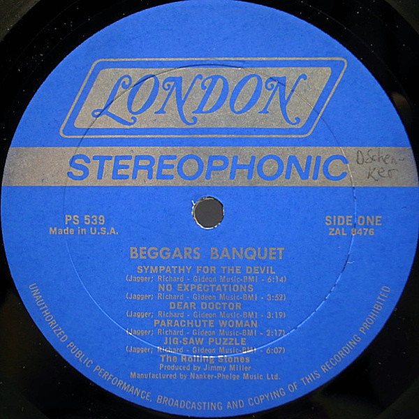 ローリング・ストーンズ UK盤 BEGGARS BANQUET ステレオ　LP ROLLING STONES (ローリング・ストーンズ) - Beggars Banquet