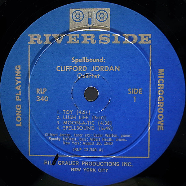 CLIFFORD JORDAN / Spellbound (LP) / Riverside | WAXPEND RECORDS